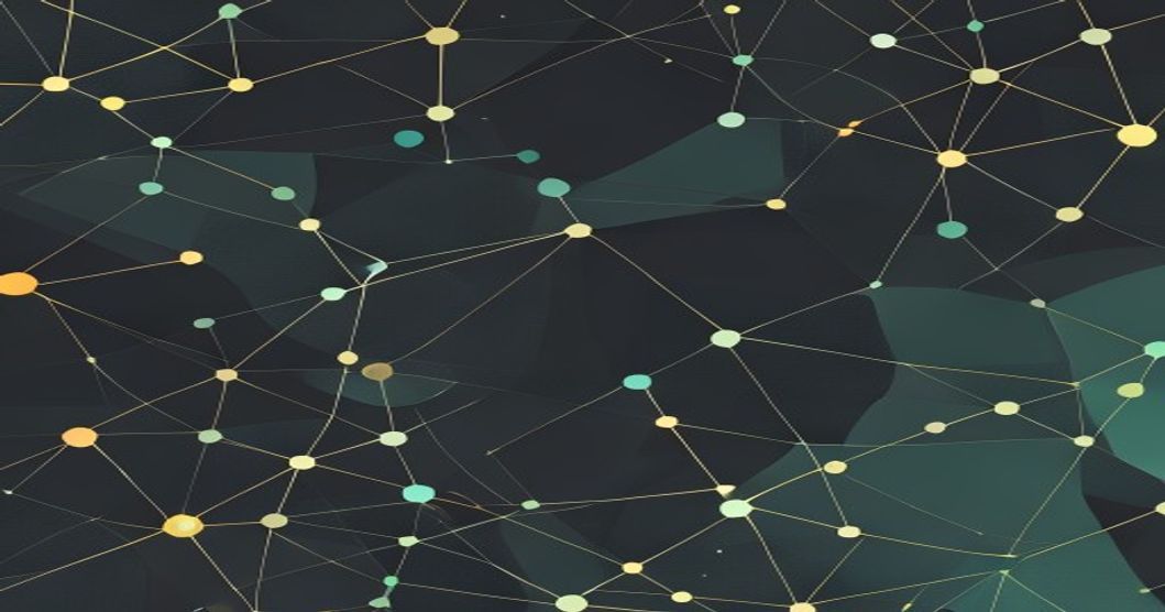 Abstract connected nodes representing browser-based NLP processing